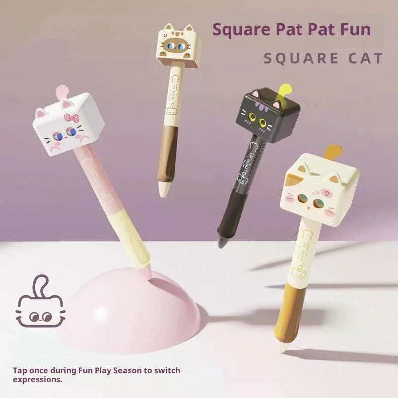 Cute Cat Gel Pens 0.5mm Black Ink | School & Office Pack