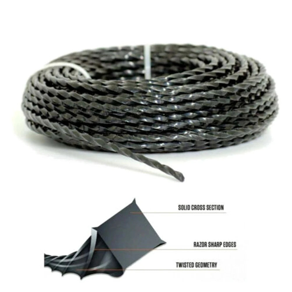 Heavy Duty Wire Cord Garden Trimmers Diameter Trimmer Line 15 Meters