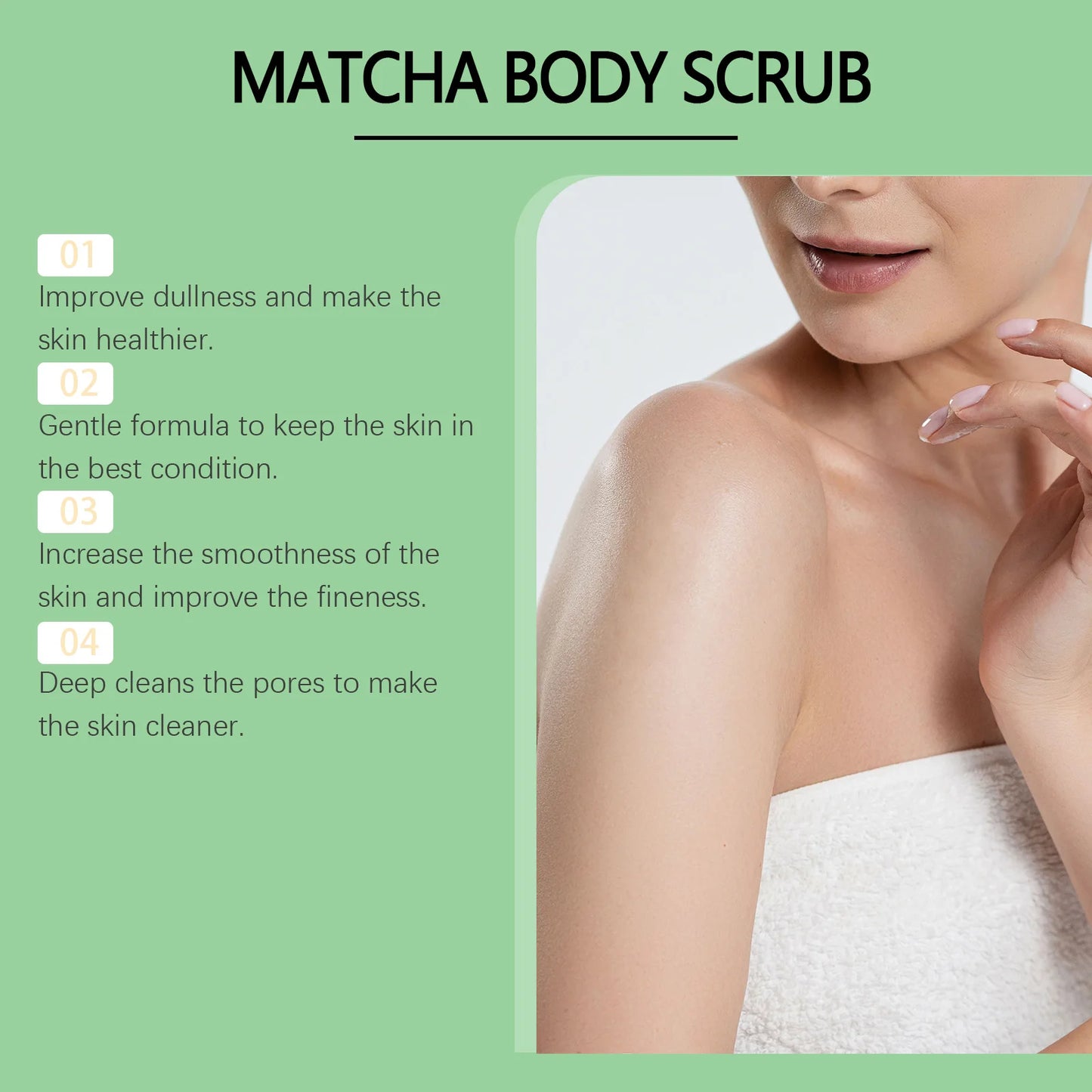 Matcha Sea Salt Body Scrub – Exfoliate, Brighten & Moisturize