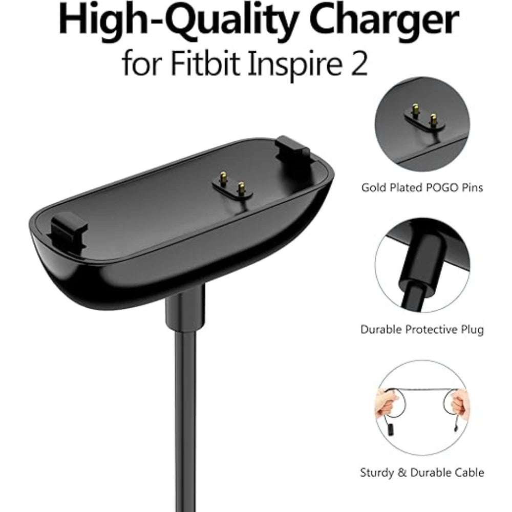 For Fitbit Inspire 2 USB Charger Smart watch Charger Fast Charger Fitness Tracker Replacement Charger 3.3ft Peaceful Pleasures Health and Wellness