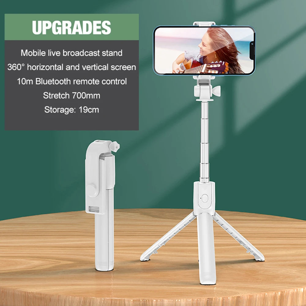 ‌2026Upgrade Selfie Stick Tripod 360° Rotating Phone Holder Wireless Remote for iPhone/Android Ultra-Portable Travel Photography Peaceful Pleasures Health and Wellness