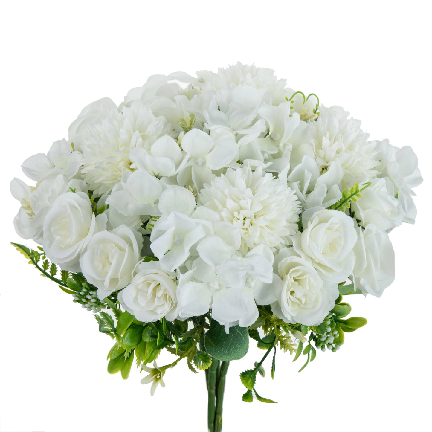 Silk Rose Chrysanthemum Artificial Bouquet – Wedding & Home Decor