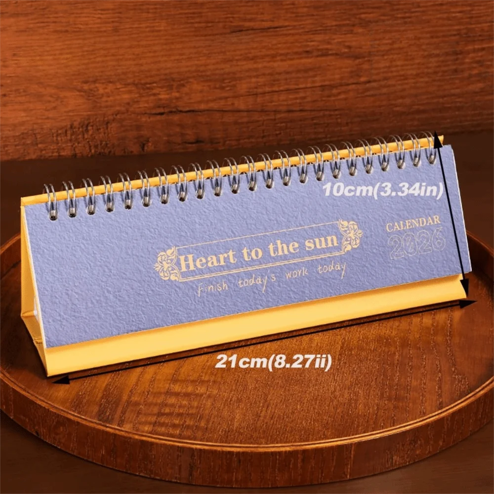 2026 Calendar Desk Calendar Portable Size Simple Style Desktop Display Desktop Decoration Monthly Planner Classroom Use Peaceful Pleasures Health and Wellness