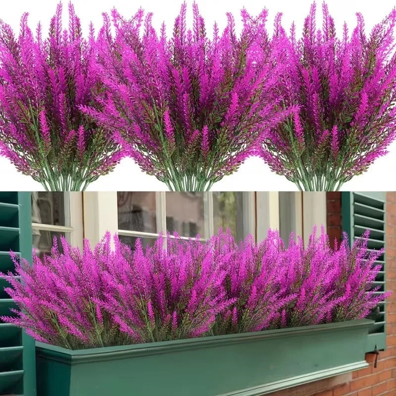 38cm Artificial Lavender Bunch – Silk Fake Flowers for Home & Wedding