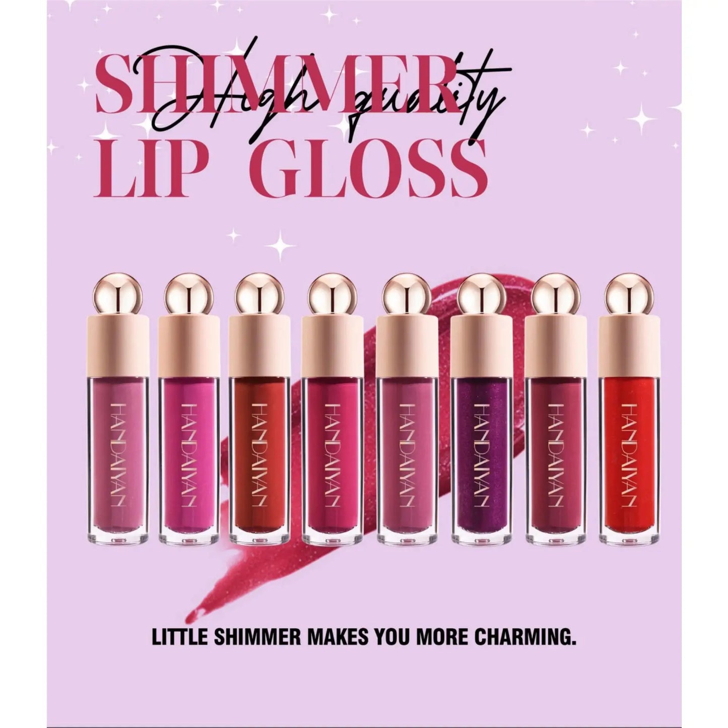 Handaiyan Shimmer Lip Gloss – Matte, Waterproof & Hydrating