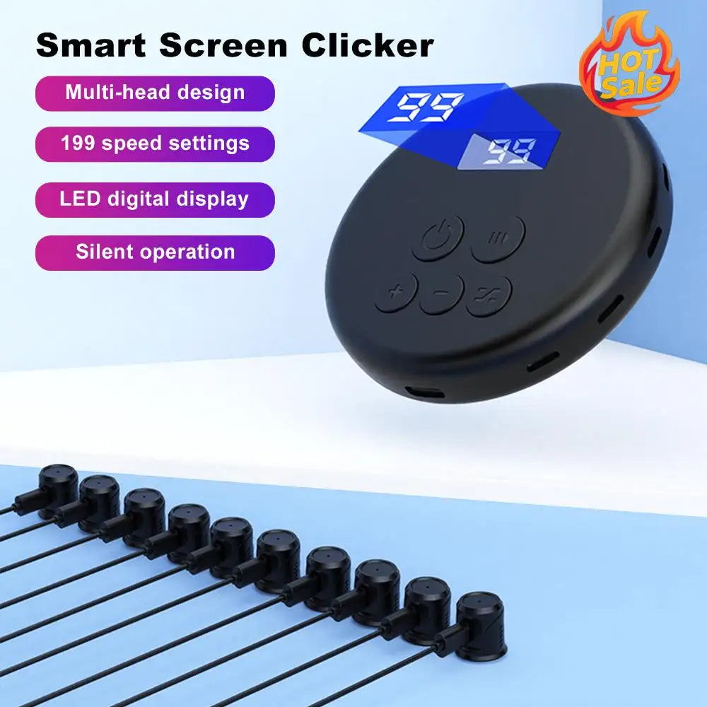 Phone Screen Auto-Clicker – 10 Devices, 199 Speed Levels
