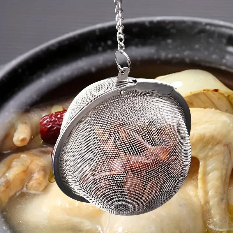 1 Pc Stainless Steel Tea Ball 2.04 Inch Mesh Tea Infuser Strainers Premium Tea Filter Tea Interval Diffuser For Loose Leaf Tea A Peaceful Pleasures Health and Wellness
