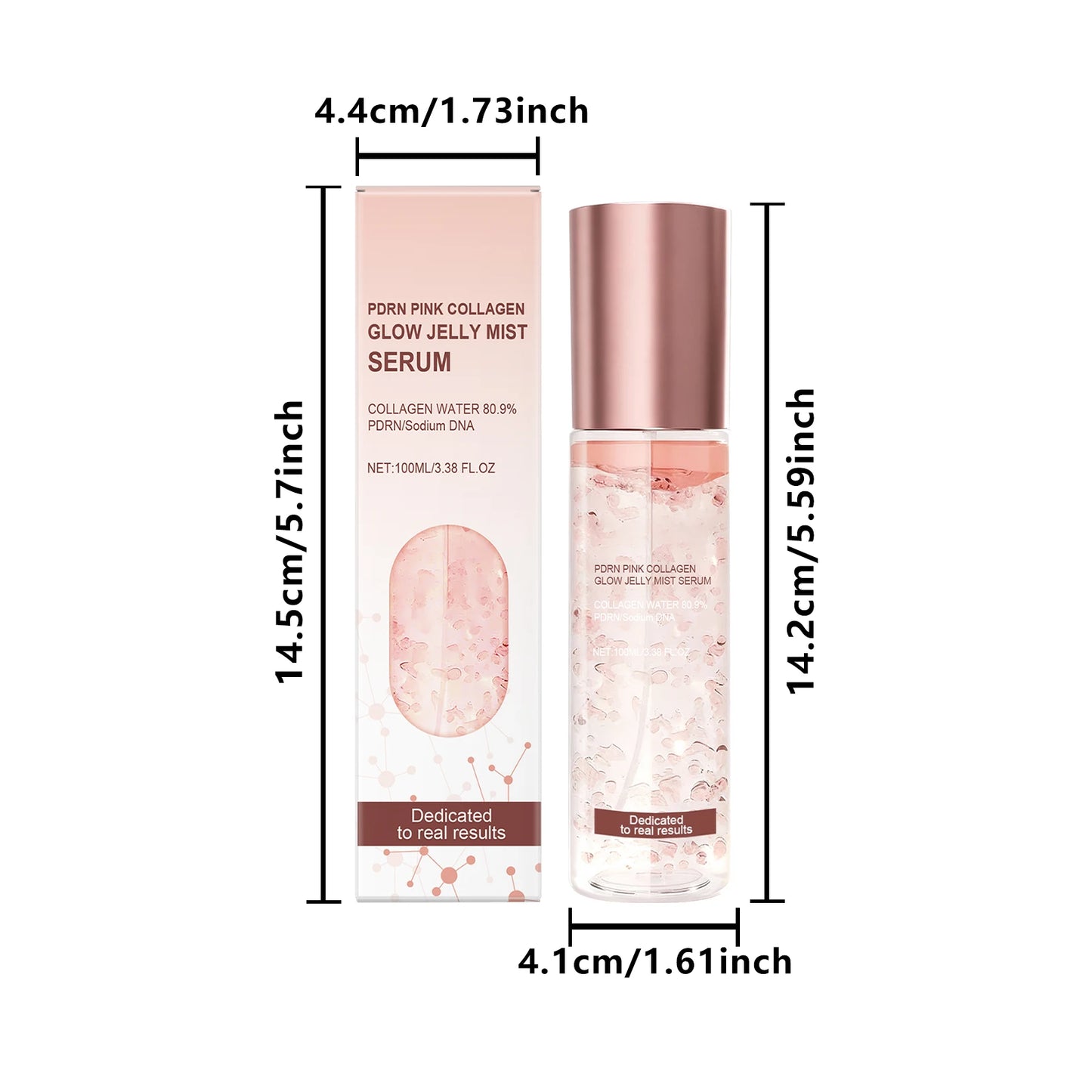 Jelly Mist Serum Brightening Firming Hydrating Face Spray Smoothing Facial Hyaluronic Acid Collagen Moisturizing Skincare Set Peaceful Pleasures Health and Wellness Pink Collagen
