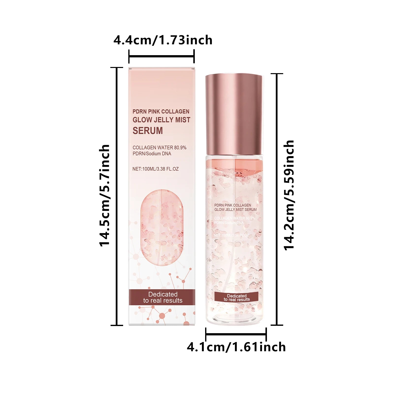 Jelly Mist Serum Brightening Firming Hydrating Face Spray Smoothing Facial Hyaluronic Acid Collagen Moisturizing Skincare Set Peaceful Pleasures Health and Wellness Pink Collagen