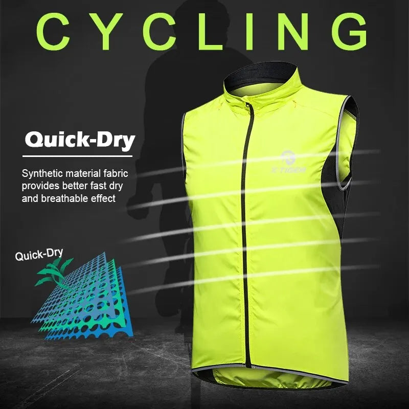 X-TIGER Cycling Vest – Windproof, Reflective & UV Protection