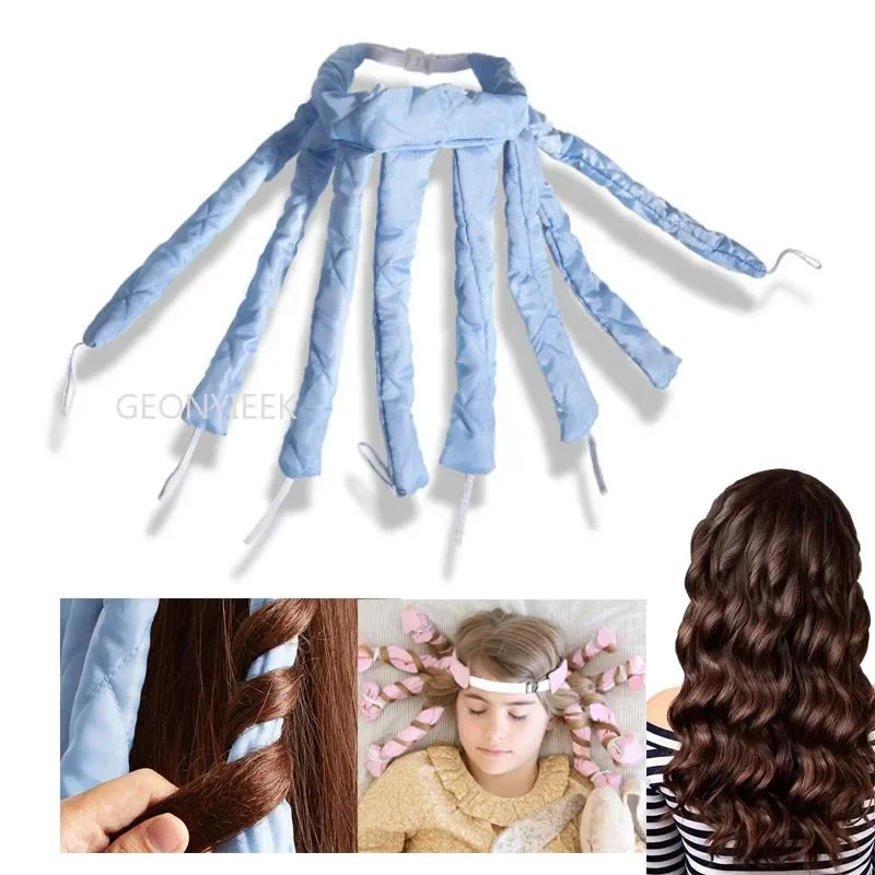 Heatless Sleeping Hair Curlers No Heat Curling Iron Rod Headband Curls Silk Ribbon Hair Rollers Soft Bar Wave Hair Styling Tool Peaceful Pleasures Health and Wellness