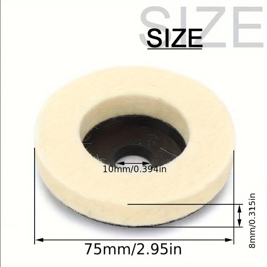 1 5 Wool Polishing Wheel Felt Backing Pad Angle Grinder Compatible Peaceful Pleasures Health and Wellness