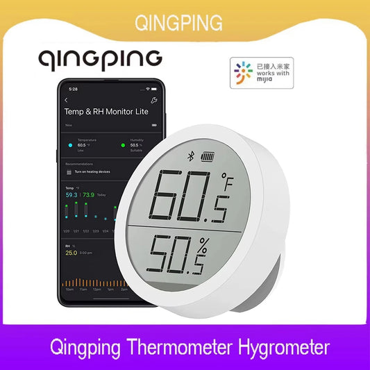 Qingping Bluetooth Temperature Humidity Sensor Lite Version Smart Electric Digital Smart Thermometer For Xiaomi Mijia App Peaceful Pleasures Health and Wellness