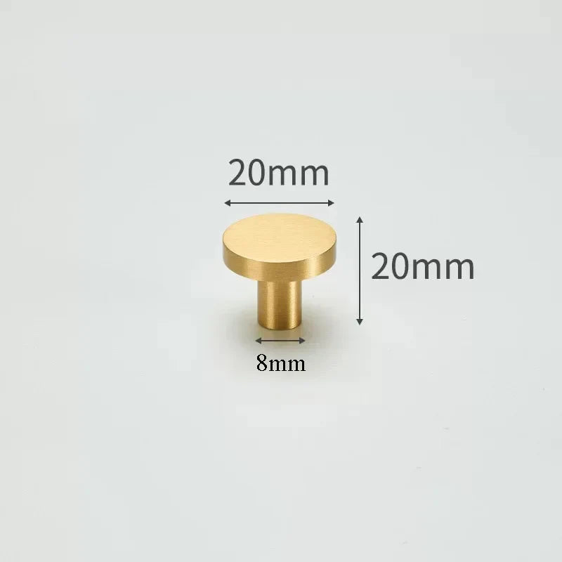 Solid Brass Cabinet Knobs | Modern Gold Furniture Pulls