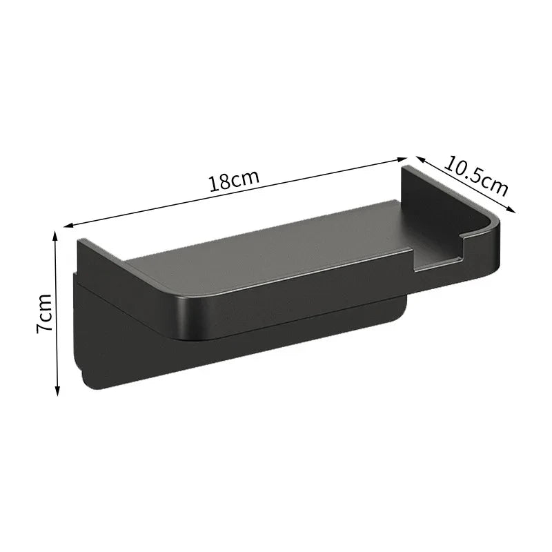 Wall-Mount Bathroom Toilet Paper Holder & Storage Rack