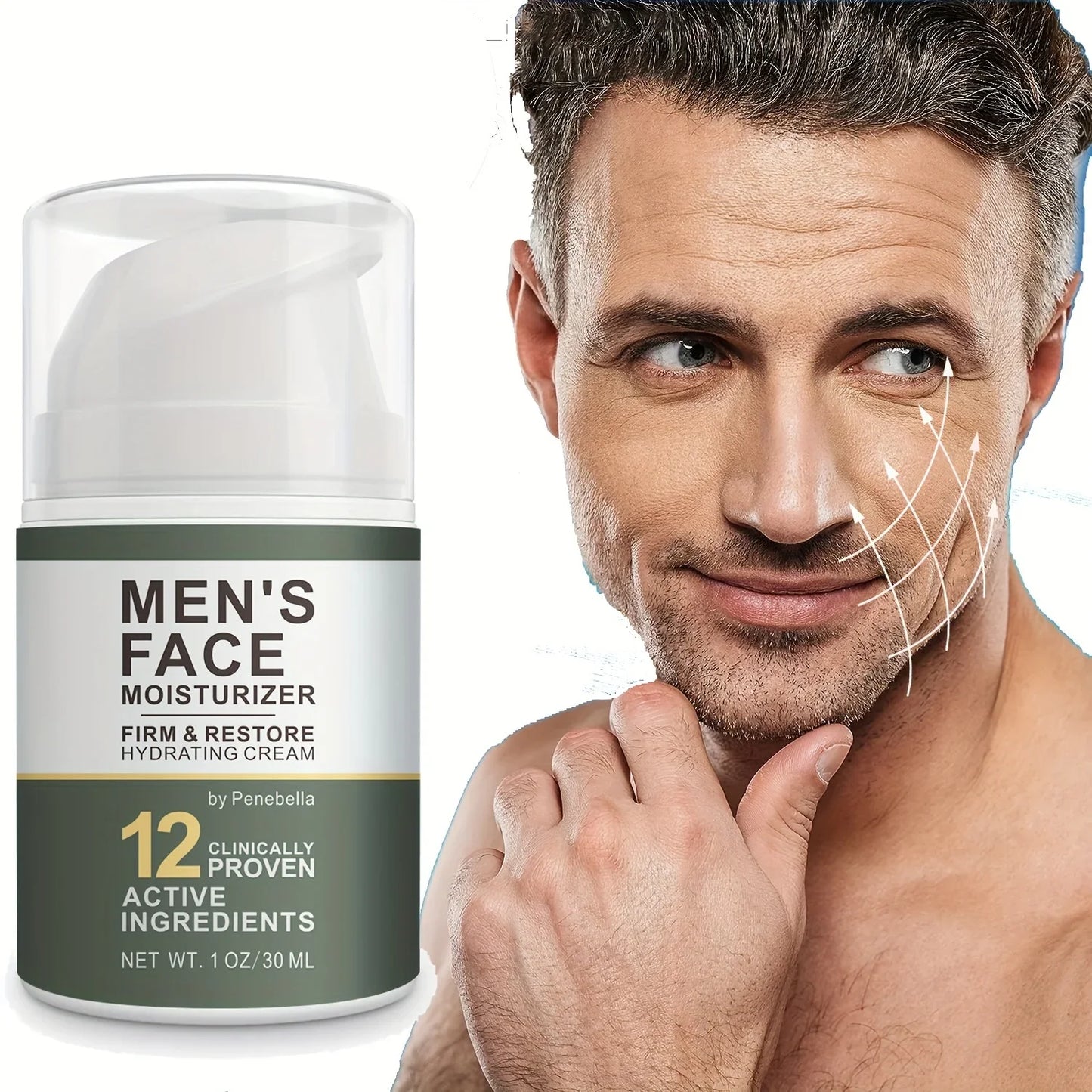 GORGIQUE Men's Face Moisturizer & Firming Neck Serum 30ml