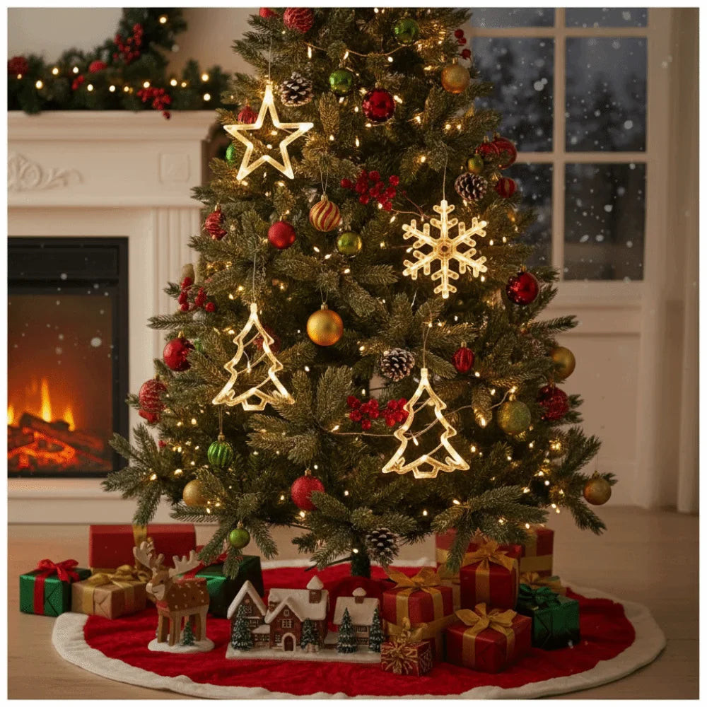 Christmas LED Snowflake Window Light | Suction Cup Xmas Decor