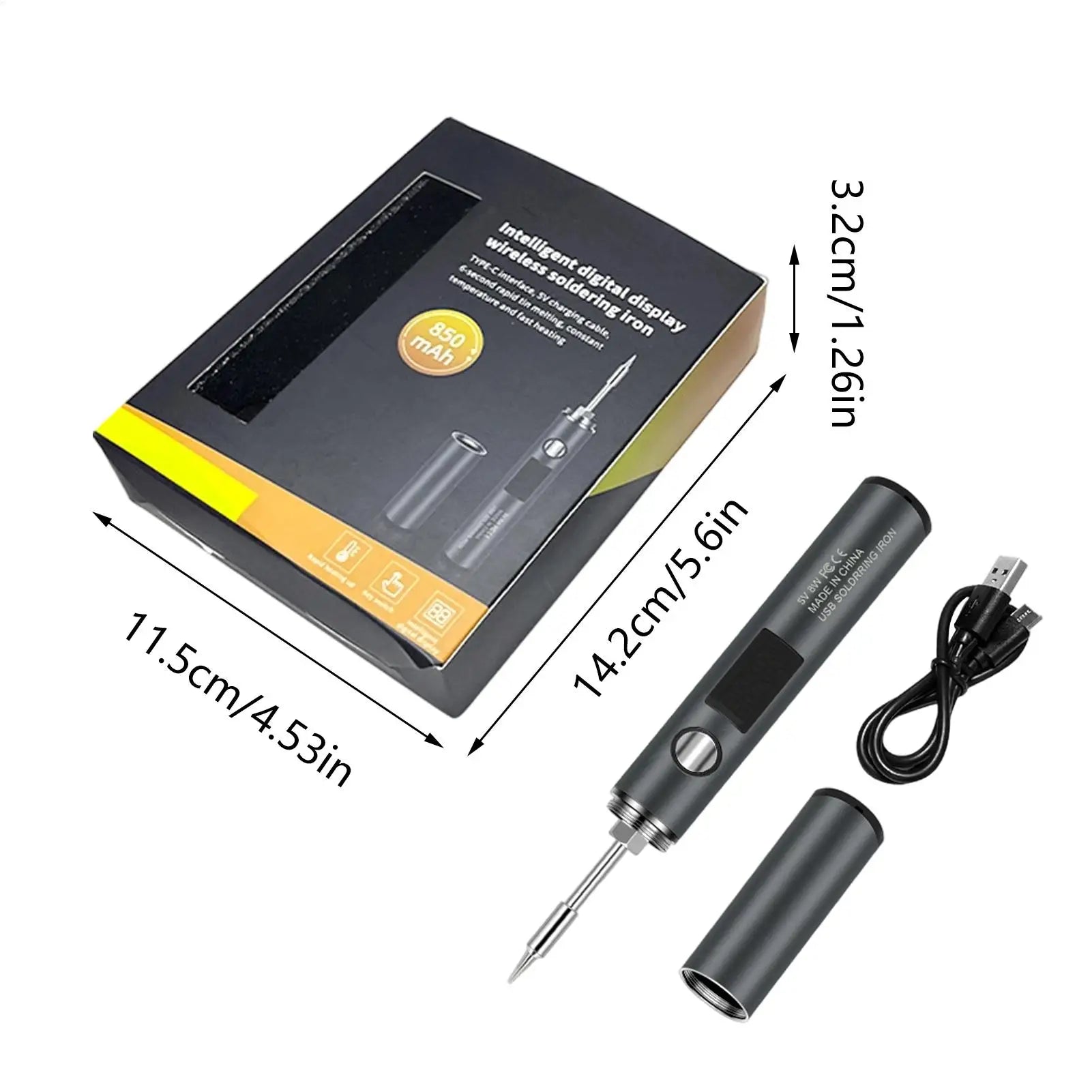 Cordless Soldering Iron Fast Heating Digital Display Repair Tool Soldering Pen For Electronic Component Home DIY Projects Peaceful Pleasures Health and Wellness