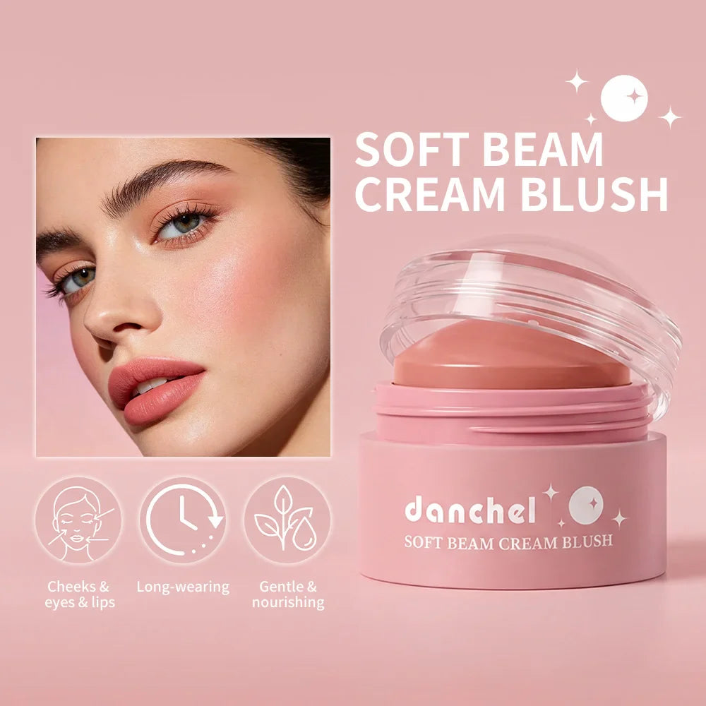 ibcccndc 6-Color Waterproof Cream Blush – Long-Lasting & Natural