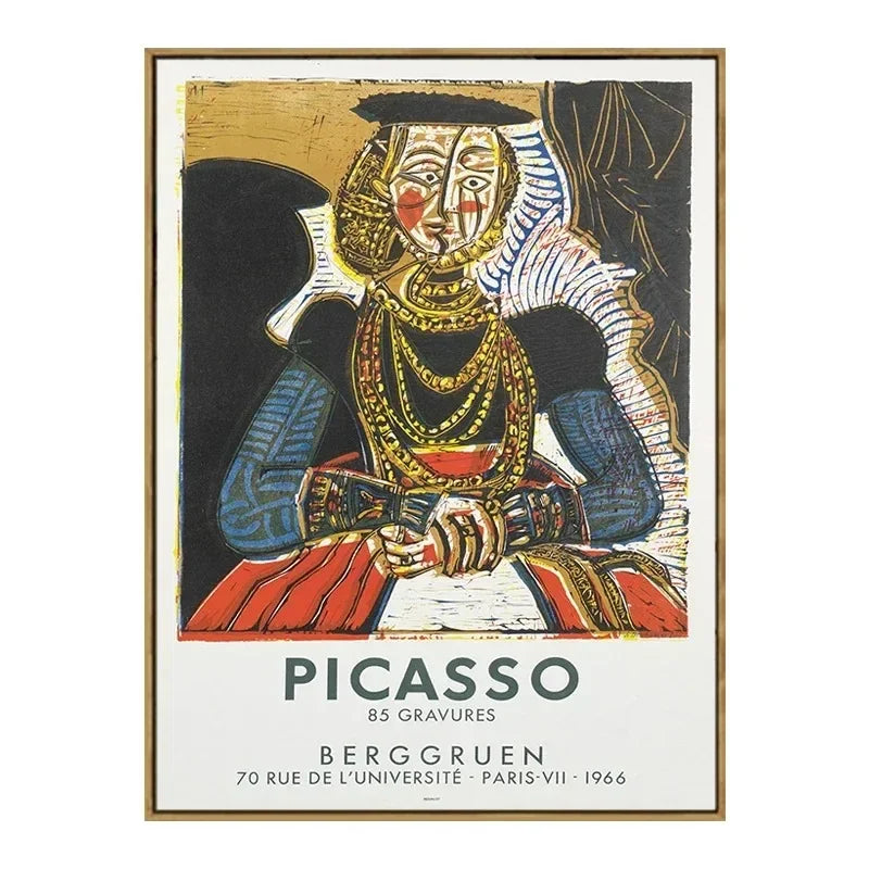 Vintage Famous Van Gogh Monet Matisse Picasso Poster Print Canvas Painting Wall Art Pictures for Home Room Decor Peaceful Pleasures Health and Wellness 10 40x50cm Unframed