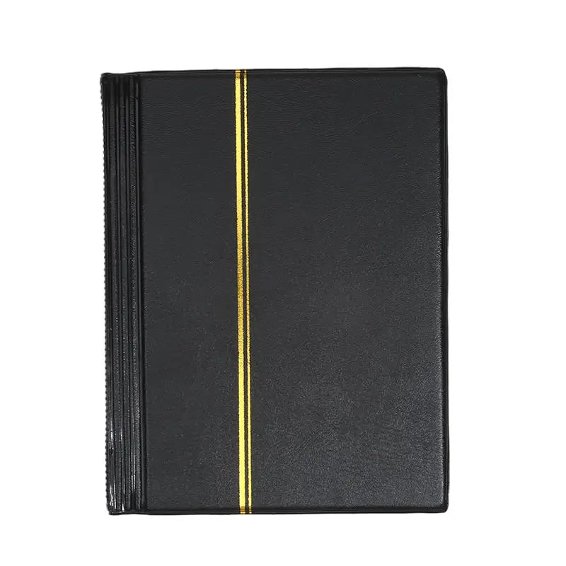 Stamp Collecting Album Binder Banknote Storage Book High End Collection Organizer for Philately Currency Collectors Peaceful Pleasures Health and Wellness Black