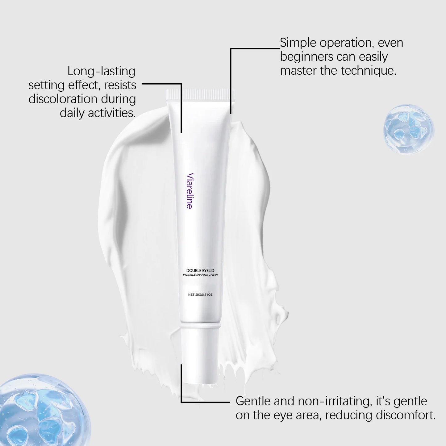 Double Eyelid Shaping Cream Long Lasting Eyelid Lifting Natural Shaping Invisible Flexible Support Waterproof Beauty Makeup Tool Peaceful Pleasures Health and Wellness