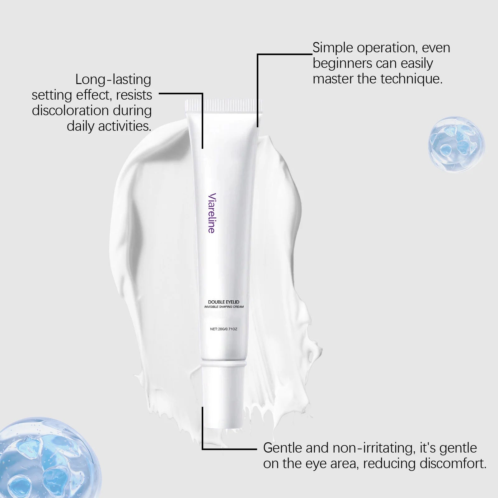 Double Eyelid Shaping Cream Long Lasting Eyelid Lifting Natural Shaping Invisible Flexible Support Waterproof Beauty Makeup Tool Peaceful Pleasures Health and Wellness