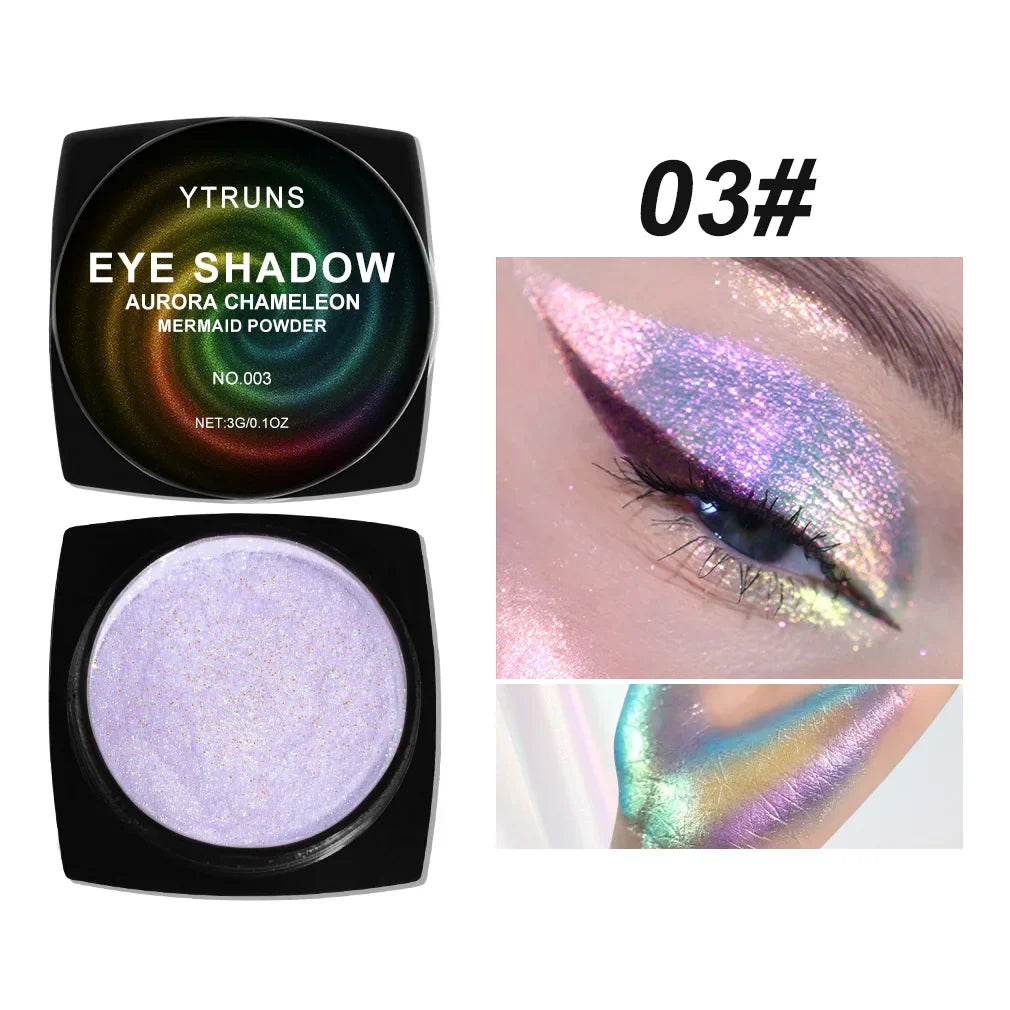 Chameleon Multichrome Eyeshadow – Color-Shifting Pressed Pigment