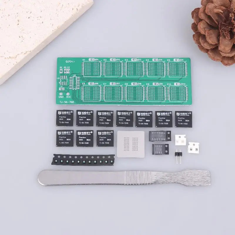 DIY Soldering Kit – LED Light Chaser & BGA Practice for Beginners