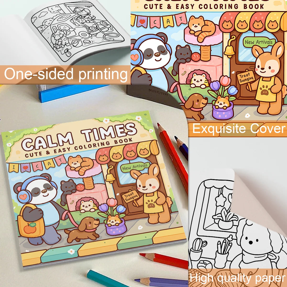 Cozy Coloring Books Adults Bold Easy Patterns Cute Drawing Book