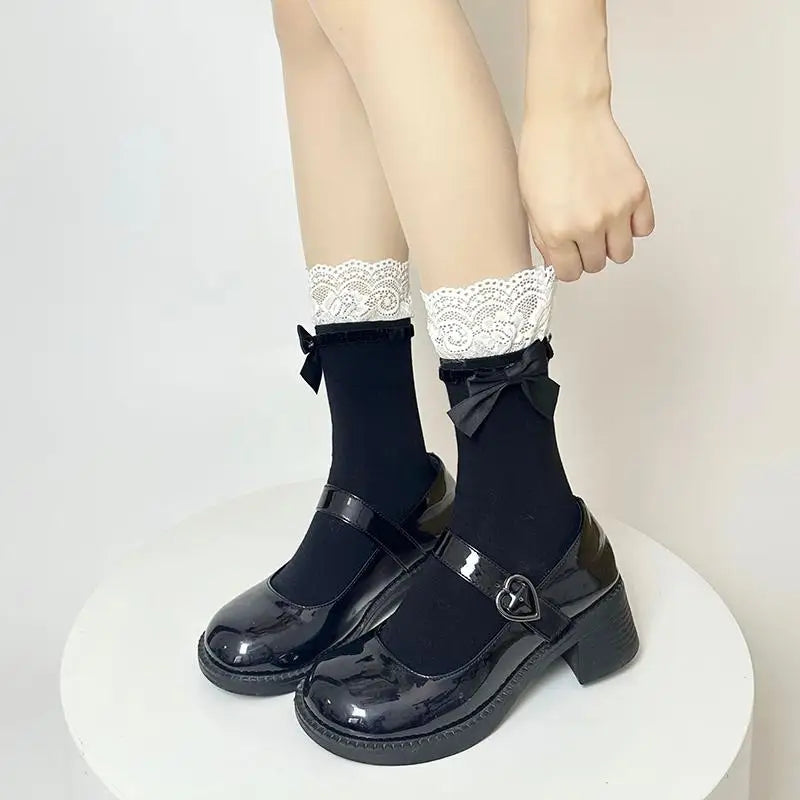 Lolita Thigh High Stockings – Ultra-Sheer 15D Crystal Silk Nylon