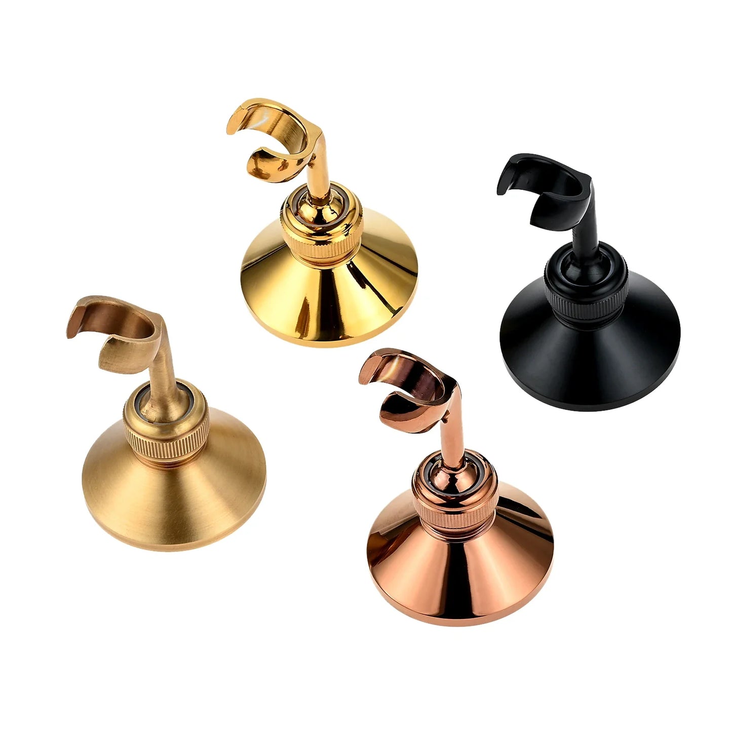 Brass Wall-Mounted Shower Head Holder | Adjustable Bracket