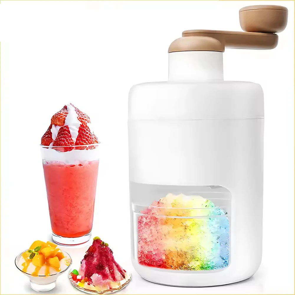 DIY Hand-Cranked Ice Shaver – Household Manual Snow Cone & Smoothie Maker for Milk Shakes, Cocktails & Desserts Peaceful Pleasures Health and Wellness