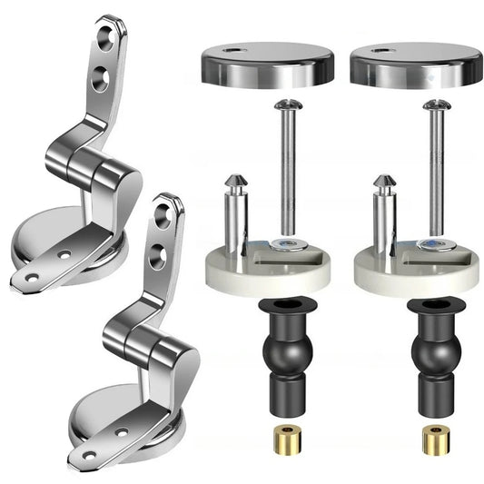 Toilet Seat Bolts & Screws Quick Release Top Hinge Fixings Expanding Rubber Top Nut Screws Universal Toilet Seat Replacement Kit Peaceful Pleasures Health and Wellness