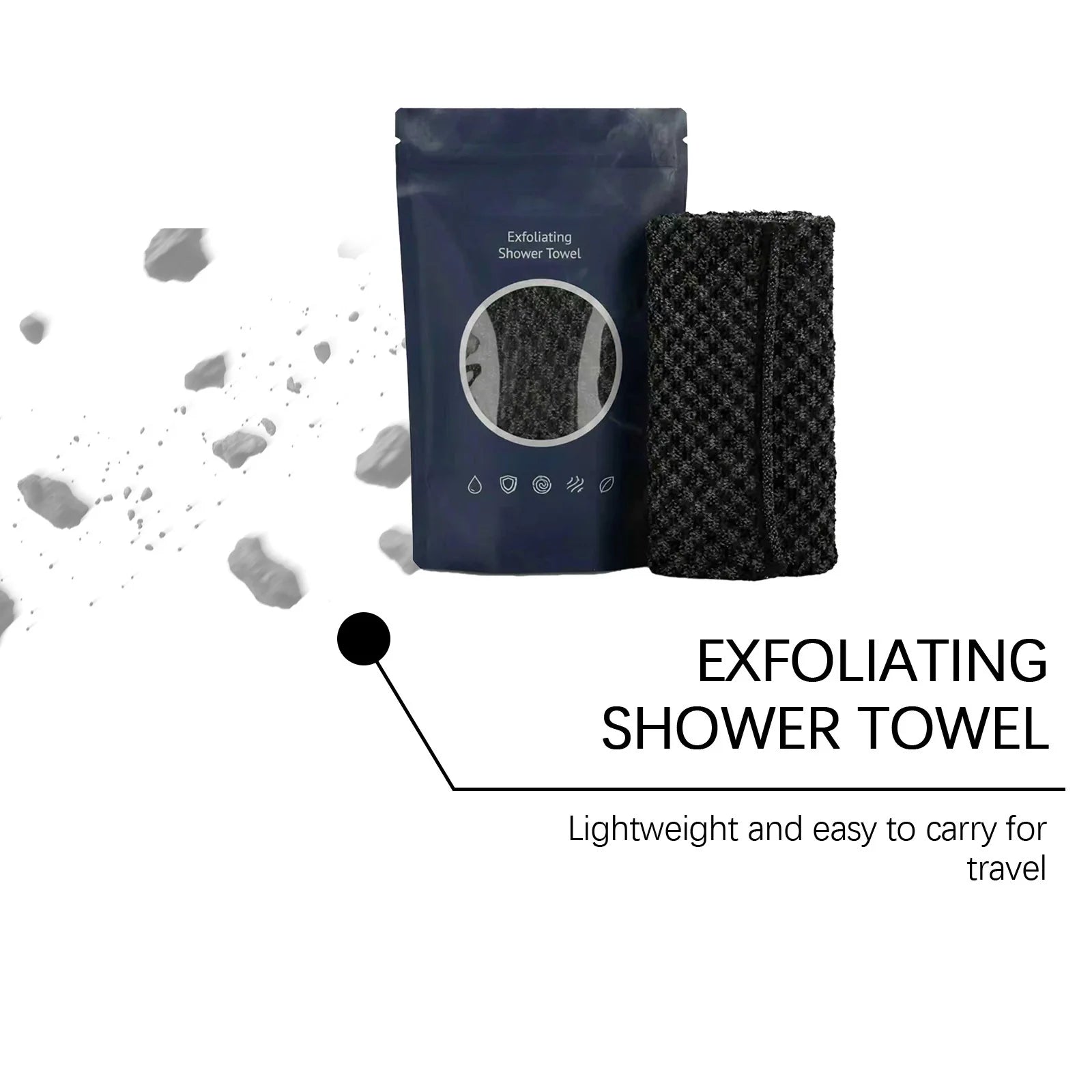 Ultra-Long Exfoliating Bath Towel Deep Clean Remove Dirt Oil Exfoliate Dead Skin Durable Improve Rough Skin Men Women Back Towel Peaceful Pleasures Health and Wellness