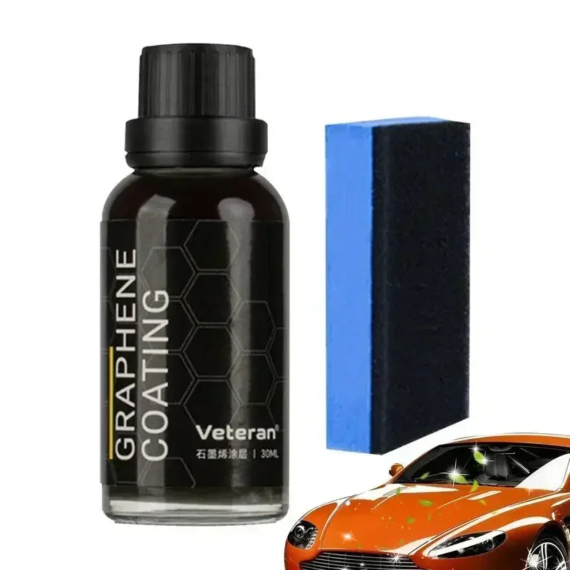 30ML Graphene Ceramic Coating with Sponge Portable Auto Car Protective Graphene Coating Agent for Prevent Scratches Chips Peaceful Pleasures Health and Wellness