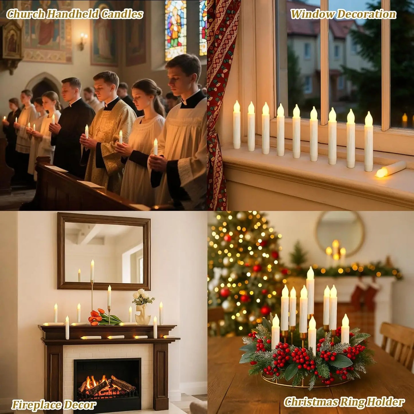 LED Flameless Taper Candles Battery Operated | Set of 6–36