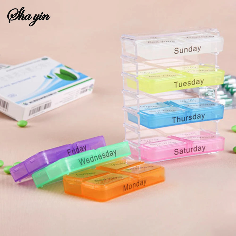 28 Compartment Plastic Medicine Box Drawer Style Organizer for Home Health Care Storage medicine organizer shelf Peaceful Pleasures Health and Wellness