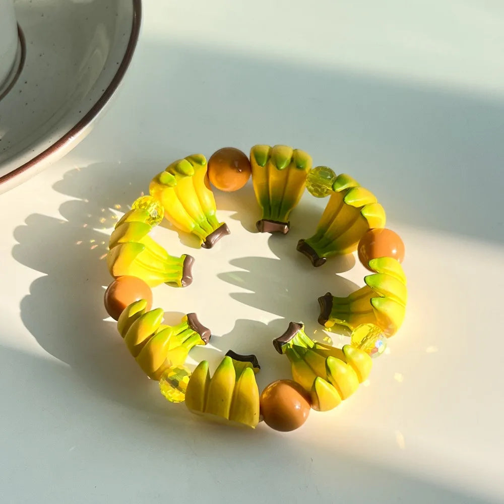 Cherry Fruit Beaded Bracelet | Boho Dopamine Resin Jewelry Beaded Bracelet Peaceful Pleasures Health and Wellness Style 5