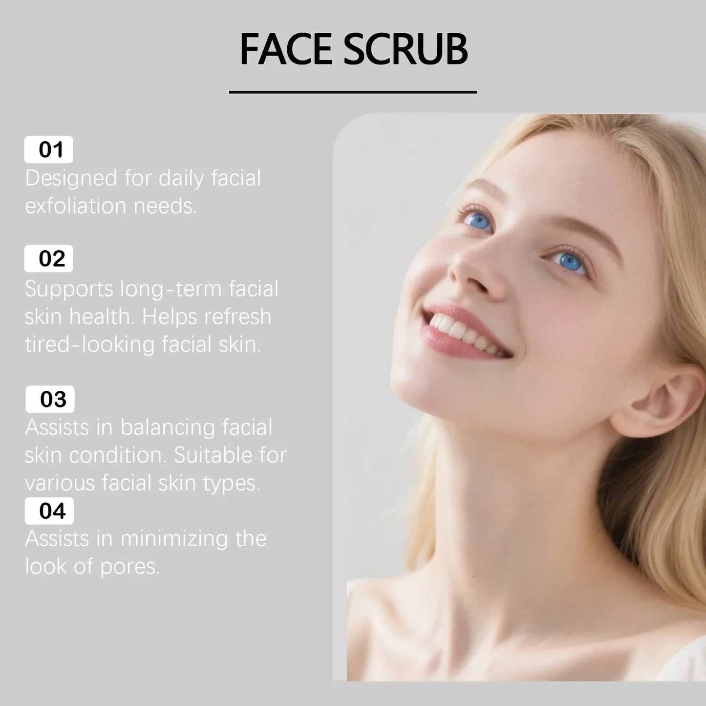 OCEAURA Facial Scrub Exfoliating Brightening Cream 100g