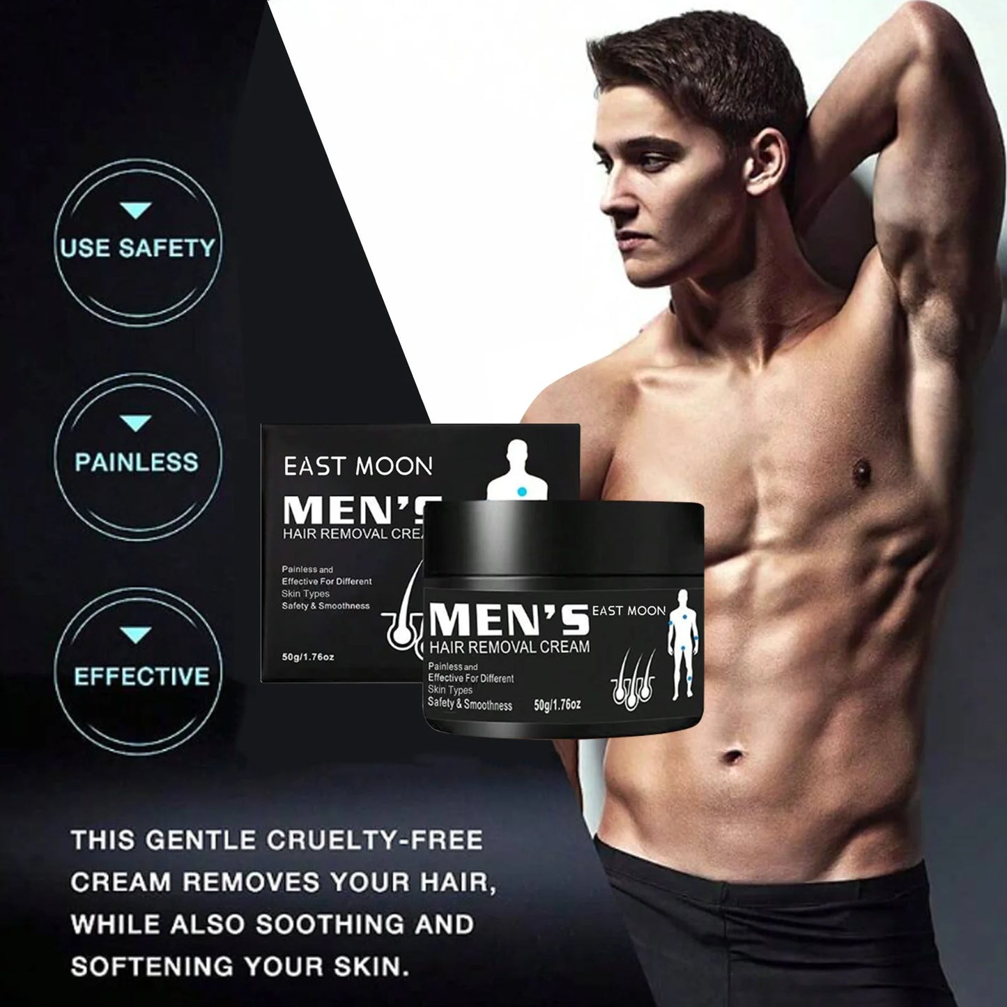 Men's Aloe Hair Removal Cream – Painless & Nourishing 50g