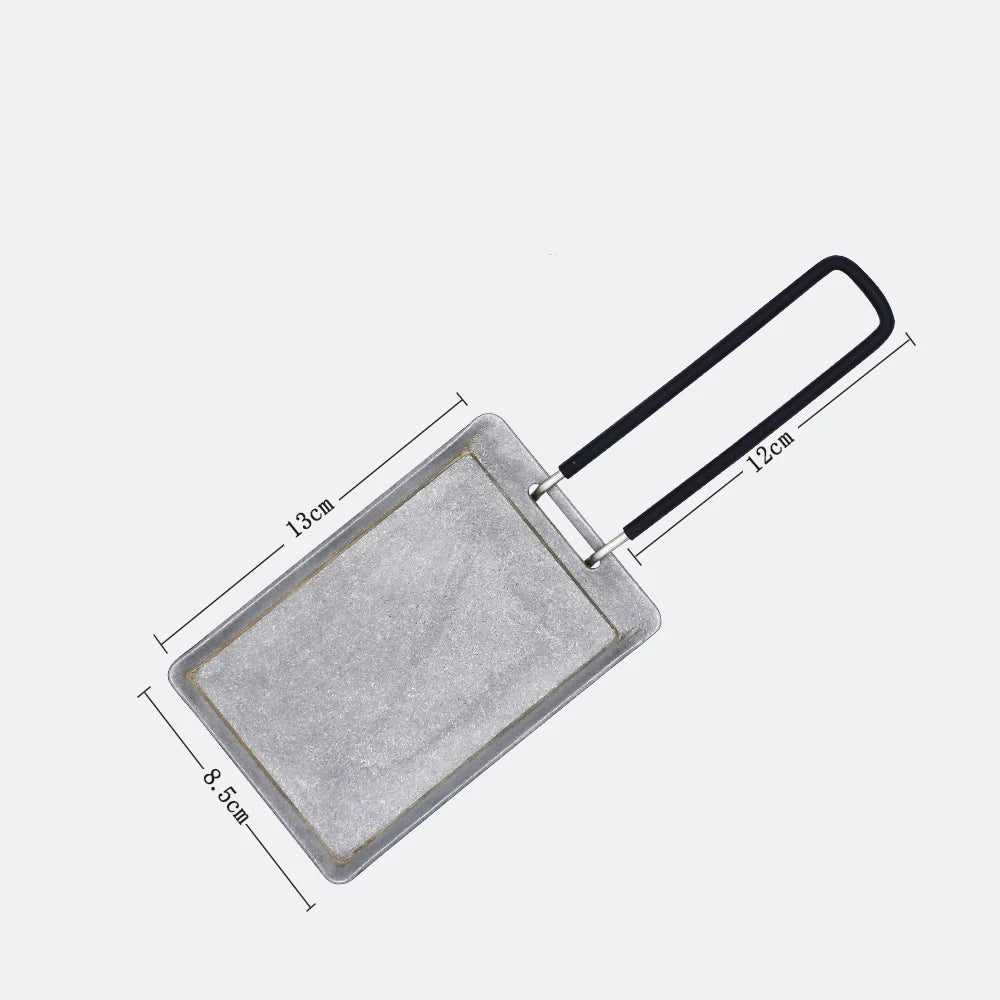 Non-Stick Korean BBQ Grill Pan | Portable Camping Steak Plate BBQ Grill Pan Peaceful Pleasures Health and Wellness WHITE