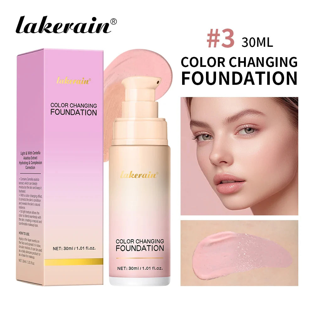 Lakerain Color Changing Foundation 30ml – Lightweight & Hydrating