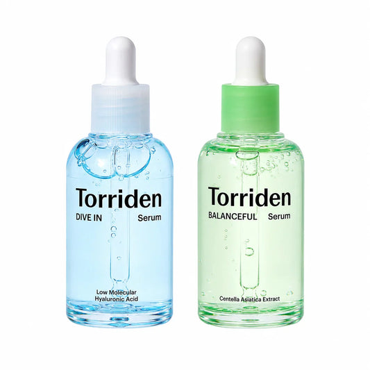 Torriden DIVE-IN Hyaluronic Acid Serum 50ml | Korean Skincare Hyaluronic Acid Serum Oasis Select Bule and green