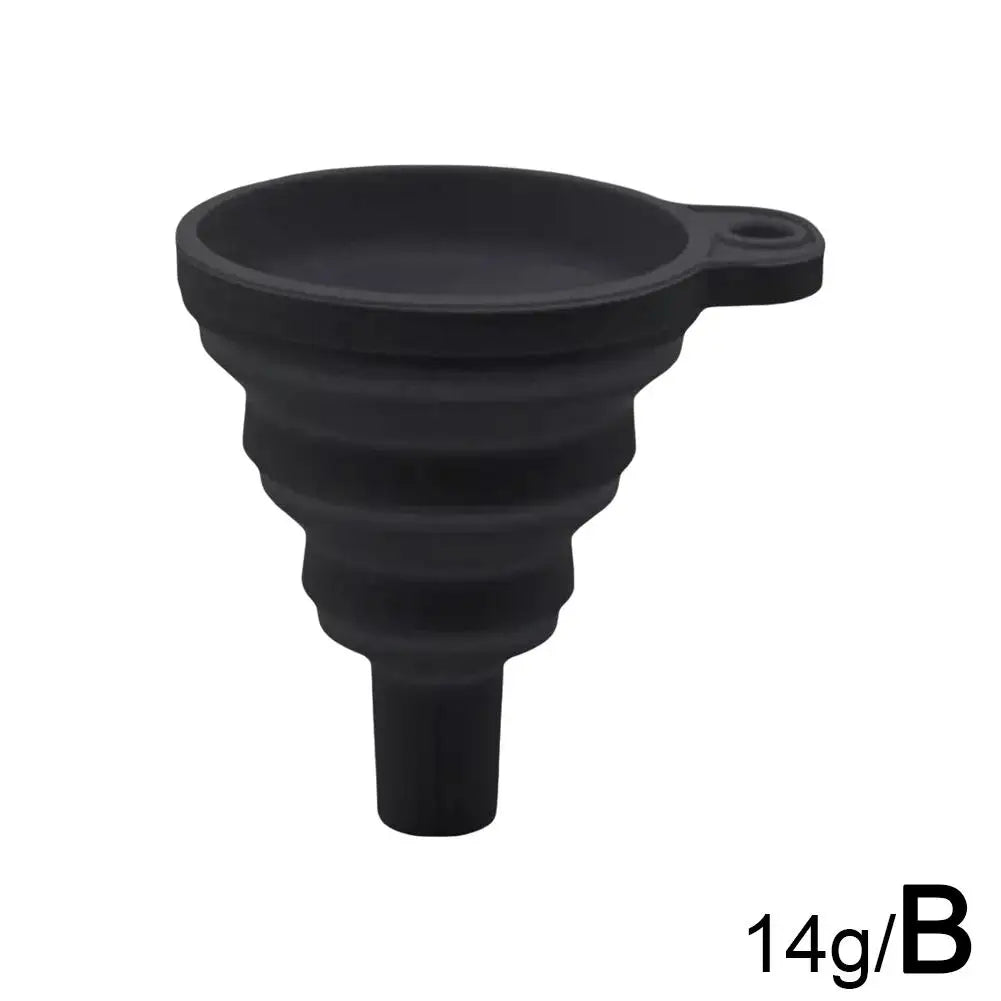 Silicone Separatory filter funnel Car Universal Liquid Funnel Washer Fluid Change Foldable Portable Auto Engine Oil Petrol Chang Peaceful Pleasures Health and Wellness B
