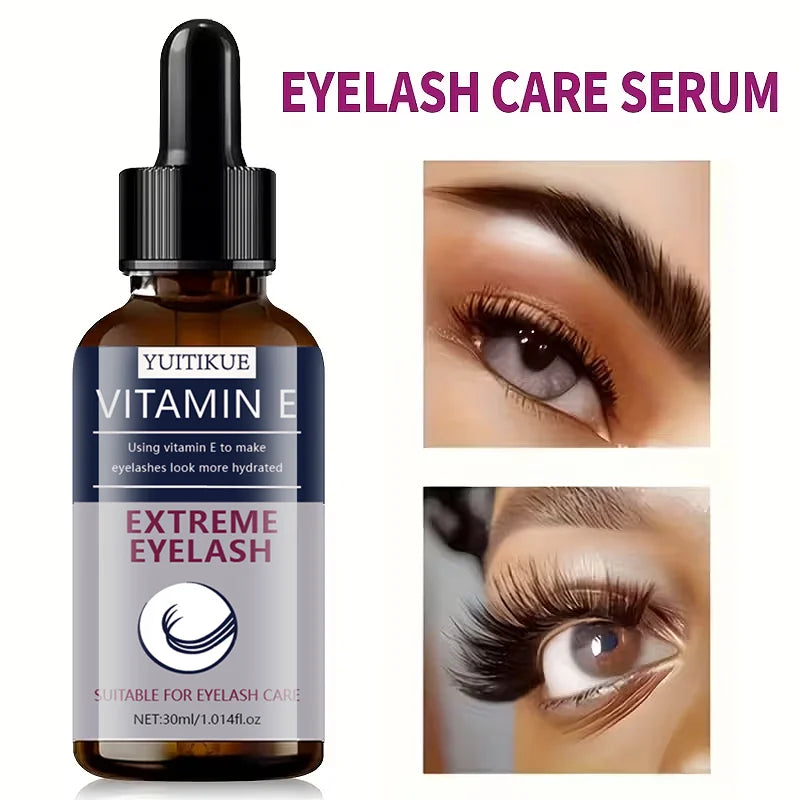 YUITIKUE Vitamin E Extreme Eyelash Care Serum | For Hydrated, Nourished Eyelashes | Gentle Daily Eyelash Care 30ml Peaceful Pleasures Health and Wellness