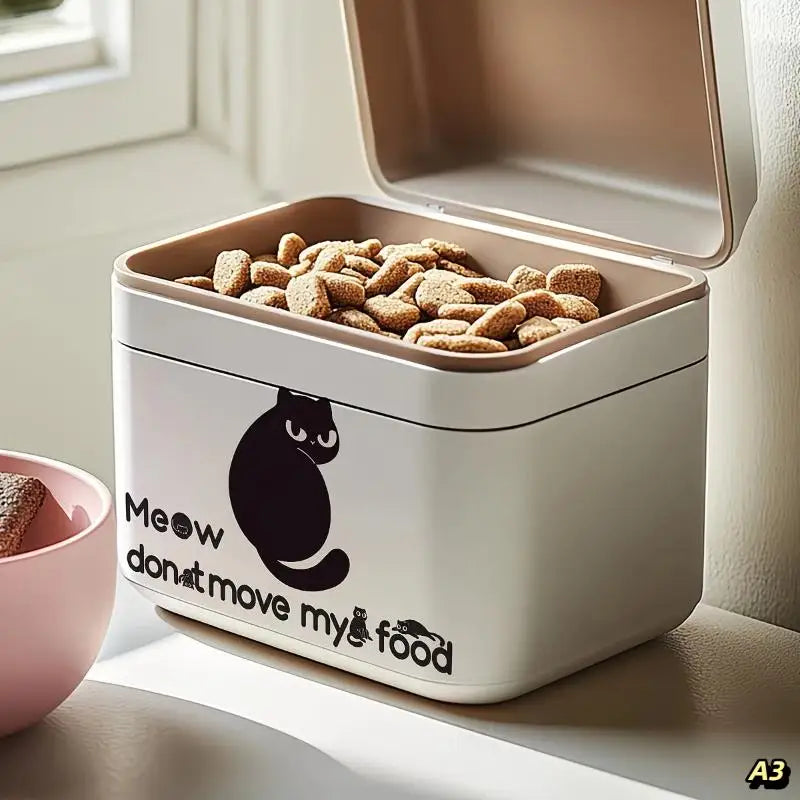 Waterproof Cat & Dog Food Container Sticker PVC Decal