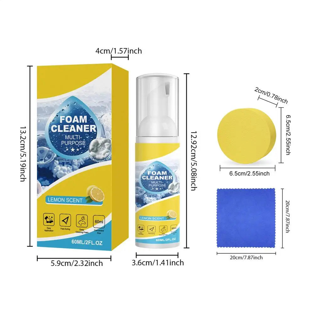 60ml Multi-Purpose Foam Cleaner | Car, Home & Kitchen
