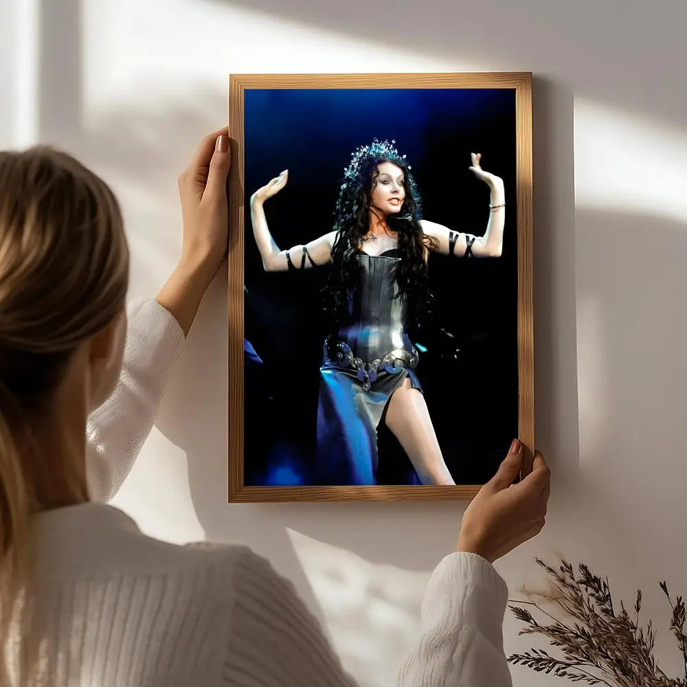 Singer S-Sarah Brightman Poster HD Self Adhesive Waterproof Wall Art Ideal for Home Office Dorm Bedroom Great Gift Peaceful Pleasures Health and Wellness White6 40X50cmNoframe