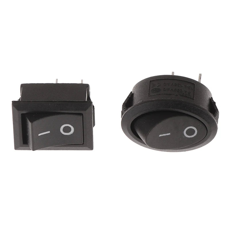 KCD1 KCD7 Oval Rocker Switch 2-Pin ON-OFF – 10 Pack